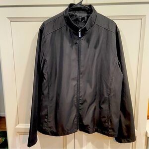 Vintage Structure Mens Black Nylon Jacket Size Large timeless piece